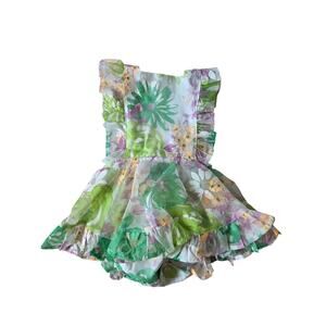 Numi Floral Flocked Pinafore